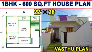 12 cent house plan  1 cent 1BHK house plan  2822 house plan  600 Sqft house  7 Lakhs 2BHK [upl. by Cavanagh328]