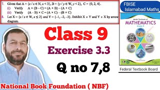 Class 9 Exercise 33 NBF Maths Ex 33 Class 9th federal board FBISE Math national Book foundation [upl. by Elyak505]