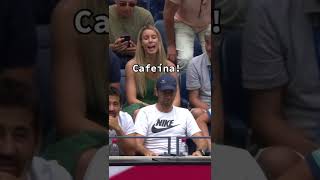 When in doubt drink coffee ☕️ shorts rafaelnadal  2022 US Open  Eurosport tennis [upl. by Ciel963]