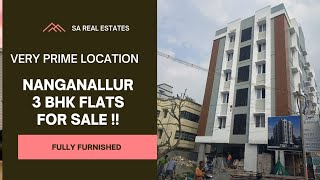 🔶NANGANALLUR 3 BHK FLATS FOR SALE  CALL 9710389857 nanganallur 3bhkflats propertyforsale [upl. by Alleuqahs804]