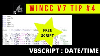 WinCC V7 Tip4 DateTime How to display actual datetime in WinCC V7 SCADA VBScript PART22 [upl. by Marrilee]