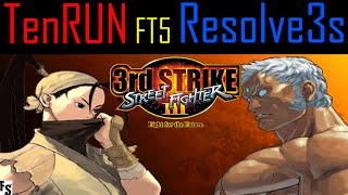 Street Fighter III Third Strike  TenRUN Ibuki vs Resolve3s Urien Fightcade FT5 [upl. by Serafina]