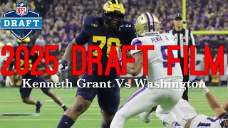 2025 Draft Film Michigan DL Kenneth Grant Vs Washington2023 [upl. by Hole17]