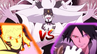 Naruto Sasuke Boruto vs Momoshiki and Kinshiki Final Fight Chunin Exams Part 6 [upl. by Zurc]