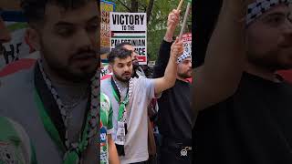 Protestors stage a demonstration in Chicago to demand end to Israeli attacks on Lebanon and Gaza [upl. by Attegroeg]