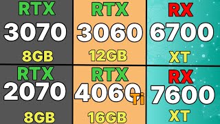 6700 xt vs 3070 vs RTX 4060 VS RX 6700 vs RTX 3060 Ti vs RTX 2070 VS RTX 4060 Tİ VS TRX 3070 Tİ [upl. by Rillis]