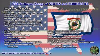 West Virginia State Song TAKE ME HOME COUNTRY ROADS with music vocal and lyrics [upl. by Acirretahs]