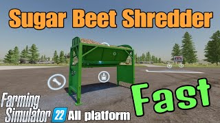 Sugar Beet Shredder  FS22 mod for all platforms [upl. by Atoiyanap]