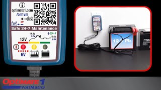 OptiMate 1 VoltMatic How to charge your flat 12V battery [upl. by Eleanora528]