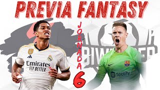 ✅Alineaciones Posibles y Mejores JUGADORES para la Jornada 6 en TU LIGA FANTASY y Biwenger 🫶🫵 [upl. by Alimac]