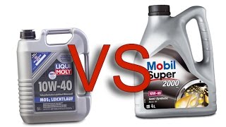 Liqui Moly MoS2 10w40 vs Mobil 1 2000 x1 10w40 test [upl. by Atiekan918]