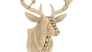 Cardboard deer head wall decor papercraftcardboardanimelswalldecoration [upl. by Renwick]