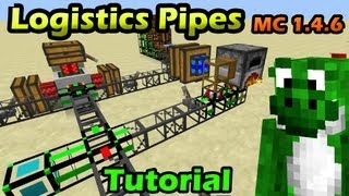 Tutorial Logistics Pipes  Minecraft 146 [upl. by Mikkanen]