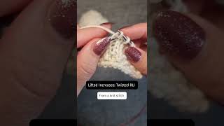 Lifted increases twRLI Twisted RLI  mini knitting demo [upl. by Nnaihs646]