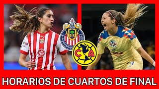 🔥CONFIRMADO Horarios de Liguilla Liga MX Femenil  Chivas Femenil América Femenil  Rayadas  Tigres [upl. by Kessler]