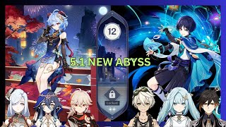 51 New Abyss  Ganyu Mono Cryo  Wanderer Hyper  Genshin Impact 51 36 Star Abyss Floor 12 9 Star [upl. by Ecnar]