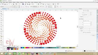 Round Dot Circle Design in CorelDraw  CoreldrawFever Studio [upl. by Ij]