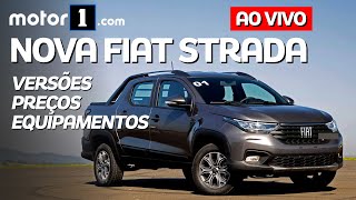 Live Nova Fiat Strada 2021  Lançamento versões e preços [upl. by Enitsrik]