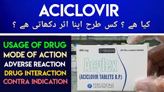 Acylex Aciclovir Tablet Uses In UrduHindi  Aciclovir Acyclovir  Herpes Simplex Disease In Urdu [upl. by Earahs272]