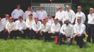 Vintage 1860s baseball teams Northville Eclipse and Chelsea Monitors pose for pictures [upl. by Atina]