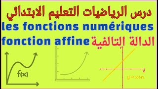 les fonctions numériques  fonction affine درس الرياضيات التعليم الابتدائي الدالة التالفية [upl. by Esinahs155]