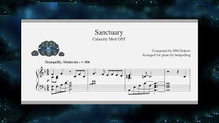 quotSanctuaryquot  From Terraria Calamity Mod  Piano Sheet Music [upl. by Wini]