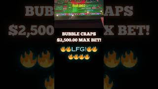 LFG 2500 MAX BET Bubble Craps Roll 962🔥🔥🔥Bluffinbob Realbrettski Shorts Casino Dice [upl. by Skippy826]