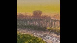 South Bowood Dawn Path oil on oil paper 40x25cm painting britishart oilpainting oilsketch [upl. by Clo]