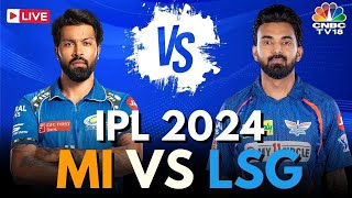 IPL 2024 LIVE MI Vs LSG LIVE Match  Mumbai Indians Vs Lucknow Super Giants Score LIVE  IPL  N18L [upl. by Euqininod]