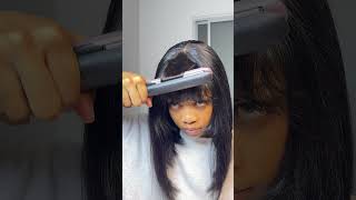 Fringe wig installation [upl. by Yennek]