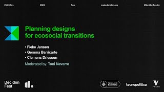 Planning designs for ecosocial transitions [upl. by Yurik]