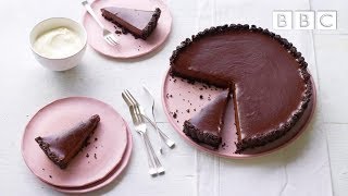 Mouthwatering salted chocolate tart  Simply Nigella  BBC [upl. by Niboc300]