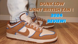 NIKE DUNK LOW LIGHT BRITISH TAN SHOE REVIEW ON FOOT SOMETHING NEW FOR 2024 TAIWAN NIKE COP 🔥 🔥 [upl. by Ellene712]