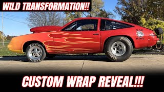 CUSTOM WRAPPING OUR MONZA DRAG CAR [upl. by Haliak]