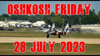 EAA AirVenture Oshkosh Friday 28 July 2023 MiG29 MiG17 C1 Trader B52 B25 Warbirds amp Floatplanes [upl. by Nipha219]