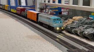 November Trains part 1 quotTexas Chiefquot BN freights plus bonus HO trains [upl. by Eillo65]