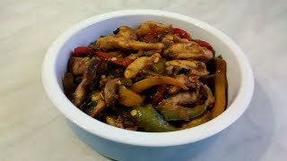 Shimla mirch Chicken recipe Stir fry chicken recipe [upl. by Acillegna971]