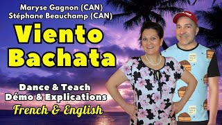 Viento Bachata Line Dance Dance amp Teach  Démo amp Explications  French amp English [upl. by Sucam]