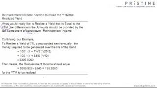 Level I CFA® Tutorial Fixed Income  Reinvestment Assumption in Calculating Yield to Maturity YTM [upl. by Bekki]