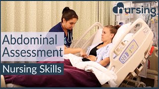 Abdominal Assessment Nursing Skills [upl. by Eidson]