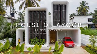 Modern Minimalism Redefined A Stunning Curved White Residence in Taliparamba by 3dor Concepts [upl. by Ahcorb]