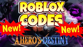 A Heros Destiny A Heros Destiny A Hero Destiny AHD Roblox GAME ALL SECRET CODES ALL WORKING CODES [upl. by Kataway]