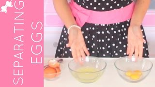 How To Separate Egg Yolks From Egg Whites 4 ways  Lindsay Ann Bakes [upl. by Siddra978]