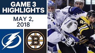 NHL Highlights  Lightning vs Bruins Game 3  May 02 2018 [upl. by Seaman]