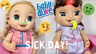 Baby Alive Lulu Achoo Doll and Isabella Are Sick  Sick Day Routine 🤒 [upl. by Baptist]