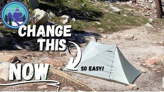 EASY FIX  How to Exchange Durston XMid Tent Corner Guy Lines  XMid Tent Hack [upl. by Assilak]