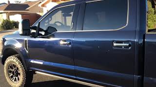 2021 Ford F350 Platinum Tremor in Antimatter Blue 20 ceramic tint all around and 55 wind shield [upl. by Meela]