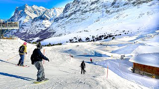 Jungfrau the most beautiful ski resort in Switzerland ❄️ Swiss Alps 4K 🇨🇭 [upl. by Korff736]