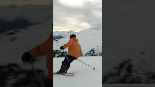 The Cross Over Technique for Ski Carving  shorts [upl. by Nosittam]