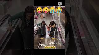 Escalator Fail at Mall  escalator prank😭wait for end😭shorts video [upl. by Lawan]